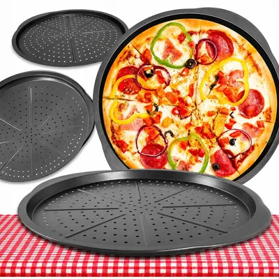 Produktbild von Karwil Pizzablech Antihaftbeschichtet mit Griffen
