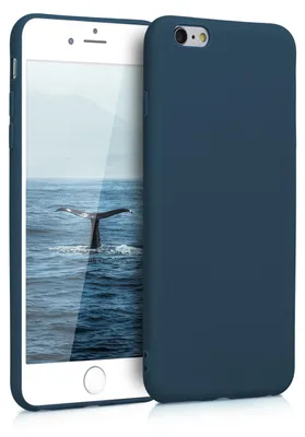 Produktbild von kwmobile Handyhülle für Apple iPhone 6 Plus / 6S Plus Hülle - TPU Case - Kabelloses Laden - Schutzhülle Cover in Marineblau