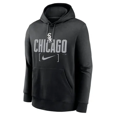 Immagine prodotto di Maglietta Nike da uomo, felpa con cappuccio in pile, modello "Club Slack" della MLB, squadra Chicago White Sox, colore nero, taglia M