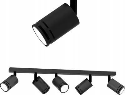 Obrázek produktu pro Černé Pohyblivé Stropní Svítidlo Led Gu10 Spot S Nasměrovatelným Světlem