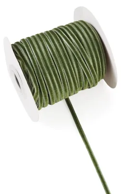 Fluwelen Lint 45,72 m, 3-4 mm, Dunkelolivgrün