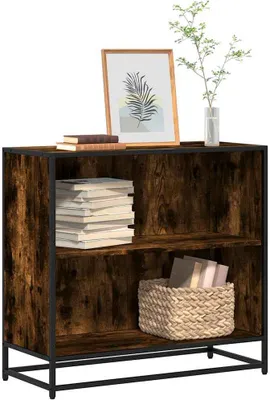 Obrázek produktu pro Maison Exclusive – knihovna z kouřového dubu 80,5 x 35 x 76 cm, dřevěný materiál