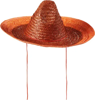 Produktbild von Party Sombrero Strohhut orange 48cm