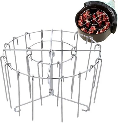 Produktbild von Luftfrittiergerät für Hähnchen - Luftfrittiergerät für das Grillen - Spießhalter für Bratwurst - Grillzubehör - Zubehör für Luftfrittieren - Luftfrittiergerät Zubehör - Mit 24 Spießen - Hähnchenkochzubehör - Luftfrittierzubehör