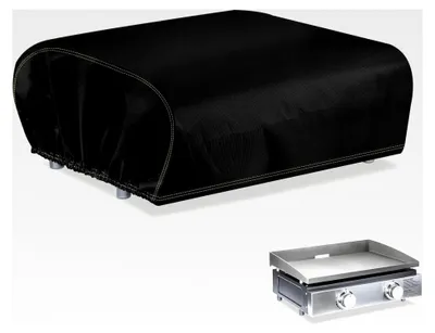 Produktbild von Wetterfeste Grillabdeckung für Plancha Gasgrill, 600D Oxford Tischgrill Schutzhaube, wasserdicht, Elektrogrill Wetterschutzhaube 60x45x25cm