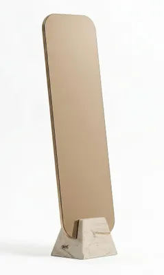 Obrázek produktu pro Zrcadlo na stojan, celotělové, moderní, zlaté, elegantní, design