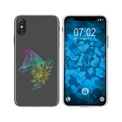 Produktbild von PhoneNatic Case kompatibel mit Apple iPhone Xs Max Silikon-Hülle Floral Fuchs M1-4