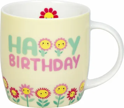 Produktbild von Könitz Becher Happy Birthday, Tasse, New Bone China, Gelb, 400 ml, 11 7 275 2949