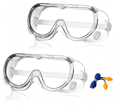 Zdjęcie produktu dla Okulary ochronne, przezroczyste, 2 sztuki, zapobiegające parowaniu, do użytku w ochronie pracy