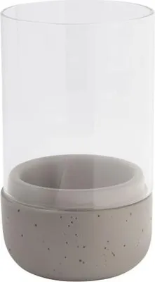 Produktbild von APS 3039 Windlicht ELEMENT, Beton/Glas, Ø 7,5 cm, Höhe 13 cm, möbelschonenede Unterseite