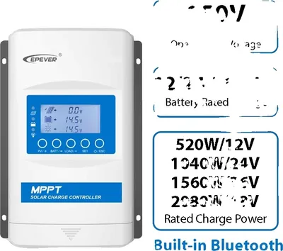 Obrázek produktu pro 40A MPPT regulátor solárního nabíjení, 150V napětí naprázdno, s Bluetooth, XTRA4415N G3 BLE, 40A