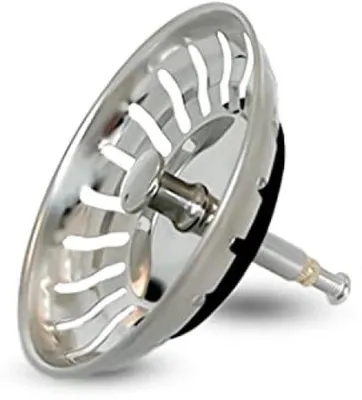 Imagen del producto de Limpiador universal para desagües con cepillo ajustable - Tapón universal para desagües de cocina - Filtro de acero inoxidable - 82 mm