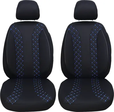 Produktbild von Schonbezüge Sitzbezüge für Audi Q3 F3 Bj ab 2018 in Schwarz/Blau N306