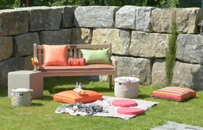 Produktbild von H.O.C.K. Caribe Outdoor Cube/ Sitzwürfel 45x45x45cm pink