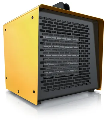 Image de Brandson Aérotherme de chantier, chauffage de chantier, 3000 W, thermostat, 2 niveaux de chauffage, 200 m³/h, PTC céramique, mode ventilateur, sécurité thermique, poignée de transport, carré