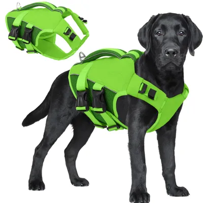 Hundeschwimmweste 2XL grün – Rettungsweste mit Auftrieb