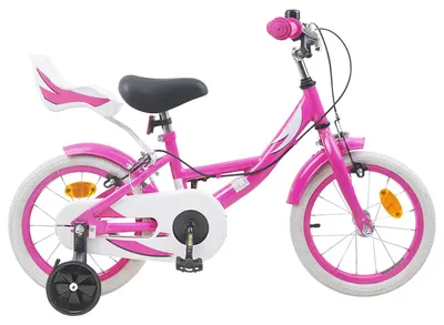 Obrázok produktu pre Detský bicykel vidaXL 14 palcov pre deti vo veku 3–5 rokov, ružový