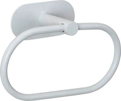 Produktbild von WENKO Handtuchhalter Orea Bad Wand Selbstklebend Ohne Bohren Edelstahl Weiß