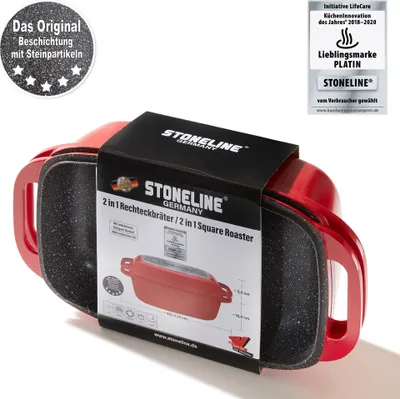 Image de STONELINE® Cocotte Rouge 40x22 cm | avec couvercle
