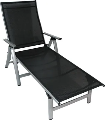 Produktbild von Sun Garden Aluminium Gartenliege Sonnenliege Bäderliege London, silber anthrazit