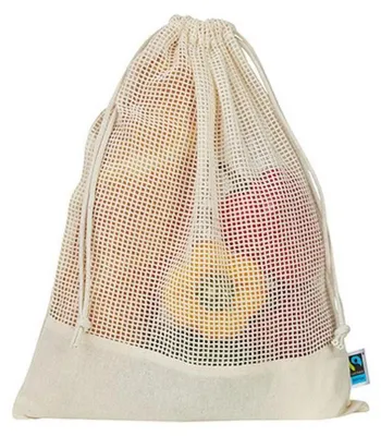 Produktbild von Printwear - Turnbeutel, Baumwollnetz, Fairtrade LT4808 (30 cm x 40 cm) (Natürlich)