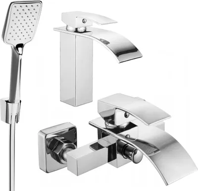Image de Aries R62 Mélangeur lavabo et baignoire avec accessoires, chrome (744803R62-00)