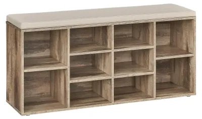Produktbild von VASAGLE Schuhbank, 10 Fächer, mit Polsterung, 30 x 104 x 48 cm