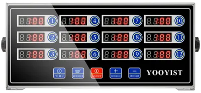 12-Kanal-Küchen-Digital-Timer, schwarz, Edelstahl