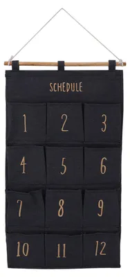 Produktbild von Hängender Organizer mit 12 Taschen, platzsparende Wandaufbewahrungstasche, einfache Installation, Stofftabelle für Schlafsäle, Typ D