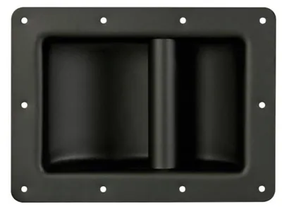 Zdjęcie produktu dla Wytrzymały uchwyt głośnikowy, czarny metal, 220 x 160 mm