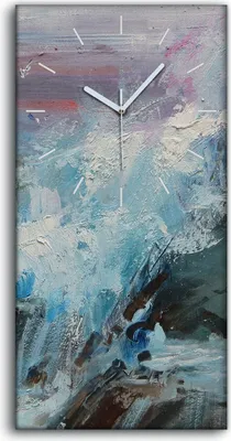 Produktbild von Wandbild Leinwand Bilder Wanduhr Geräuschlos 30x60 Seelandschaften Felsen - weiße Hände