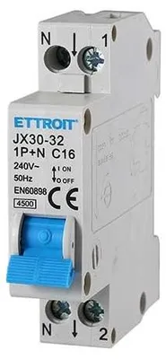 Produktbild von Kompakter magnetothermischer Schutzschalter ETTROIT 1P+N, Nennstrom 16A