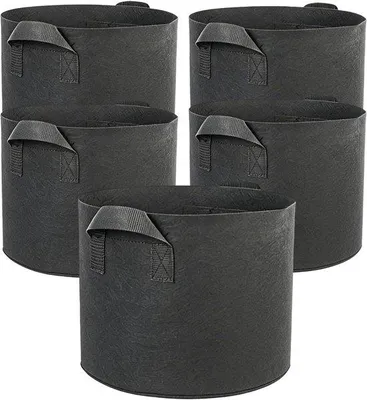 Produktbild von Pflanzgefäße - Blumentöpfe - Pflanzenanbau - Atmungsaktives Material - 5 Stück, 12 Liter - Grün