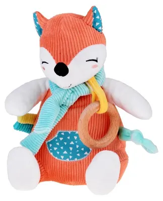 Imagen del producto de Carrito infantil con motivos de zorritos + sonajero para bebé, modelo ZA5213