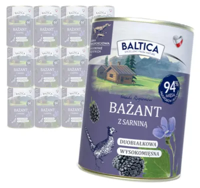 Produktbild von Baltica Fasan mit Rehfleisch 12x400g Duoprotein getreidefreies Nassfutter für Hunde