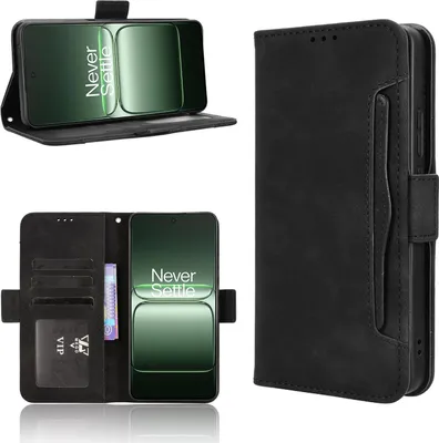 Image de Pour OnePlus Nord CE5 Skin Feel Similicuir Premium Porte-carte Housse noire