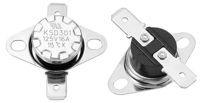 2 Stück KSD301 Thermostat 115 °C 16 A N.O. Bimetall-Schalter