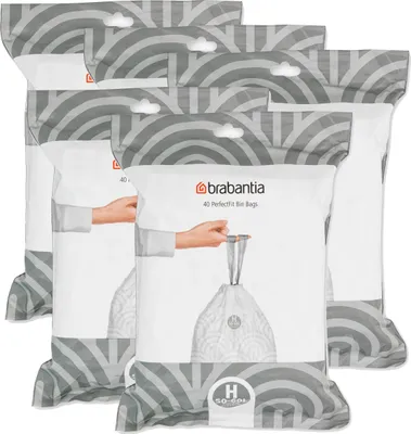 Produktbild von Brabantia PerfectFit Müllbeutel 50-60L (H) 40 Beutel Mülleimerbeutel (5er Pack)