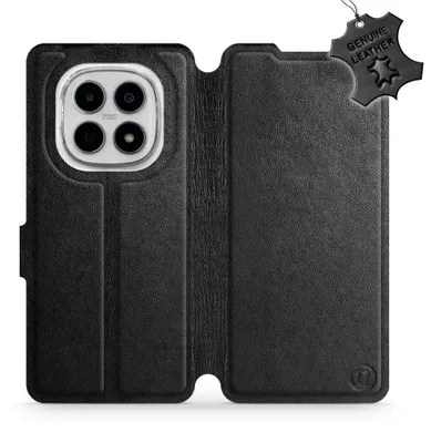 Produktbild von Echtleder Handyhülle für Xiaomi Redmi Note 15 4G, Mobiwear Leather, Schwarz