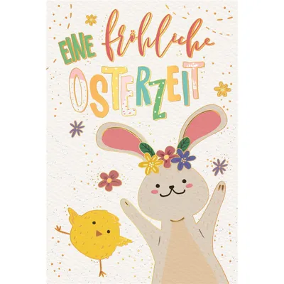 Produktbild von Ostern - Naturkarton - Glückwunschkarte im Format 11,5 x 17