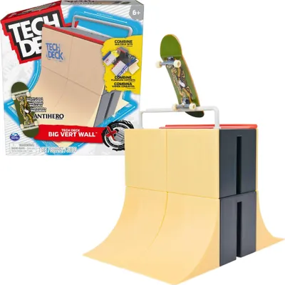 A Tech Deck fingerboard ramp set and a fingerboard are shown.