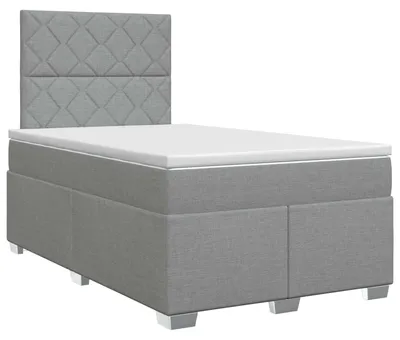 Obrázok produktu pre vidaXL Box spring posteľ s matracom svetlo sivá 120 x 200 cm látka