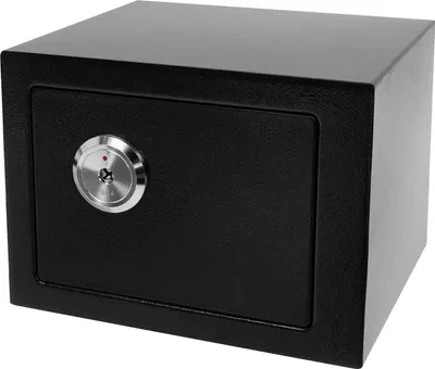 Image de Coffre-fort mural - 4,6 L - Acier Q235 - 3 clés - Étanche - 23 × 17 × 17 cm - Noir