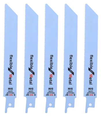 Produktbild von 5-teiliges Metall-Säbelsägeblatt Holzbearbeitungsschneider-Kit Elektrowerkzeug 150 mm / 5,9 ZollS922BF