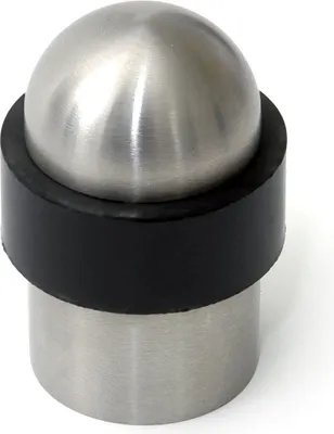 Produktbild von Turstopper - schwarzer Puffer - Edelstahl - 5 x 3 cm