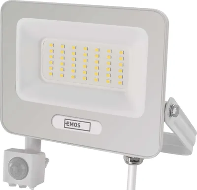 LED reflektor GLARO s pohybovým čidlem, 50 W, bílý, IP54, 5000 lm, neutrální bílá