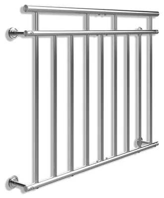 Produktbild von MONZANA® Französischer Balkon Edelstahl Pflegeleicht 90x128cm 9 Füllstäbe Balkongeländer Terrassengeländer Fensterschutz