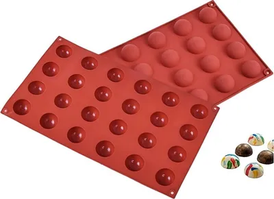 Produktbild von Silikonform KLEINE HALBKUGELN KUGELN 28mm