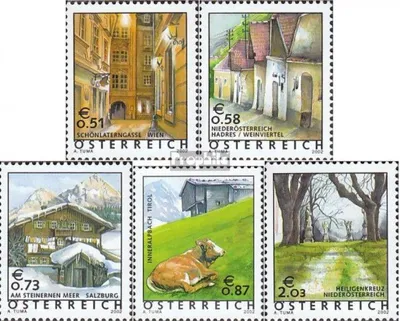 Produktbild von Briefmarken Österreich 2002 Mi 2363-2367 (kompl.Ausg.) gestempelt Freimarken