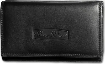 Immagine prodotto di Portafoglio da cameriere da donna in pelle Money Maker nero 13,5x4x10cm OPJ702S